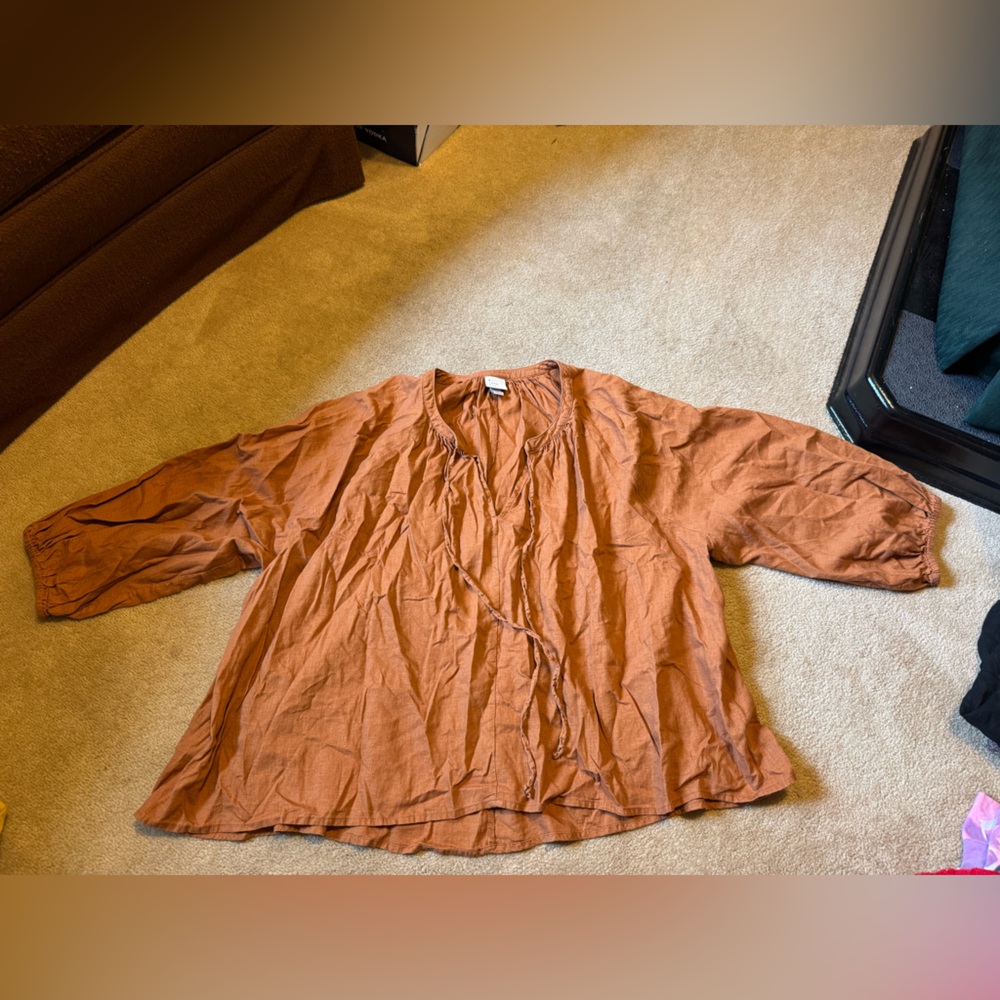 A New Day Terracotta Long Sleeve Top